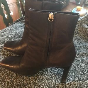 Brown heeled boots